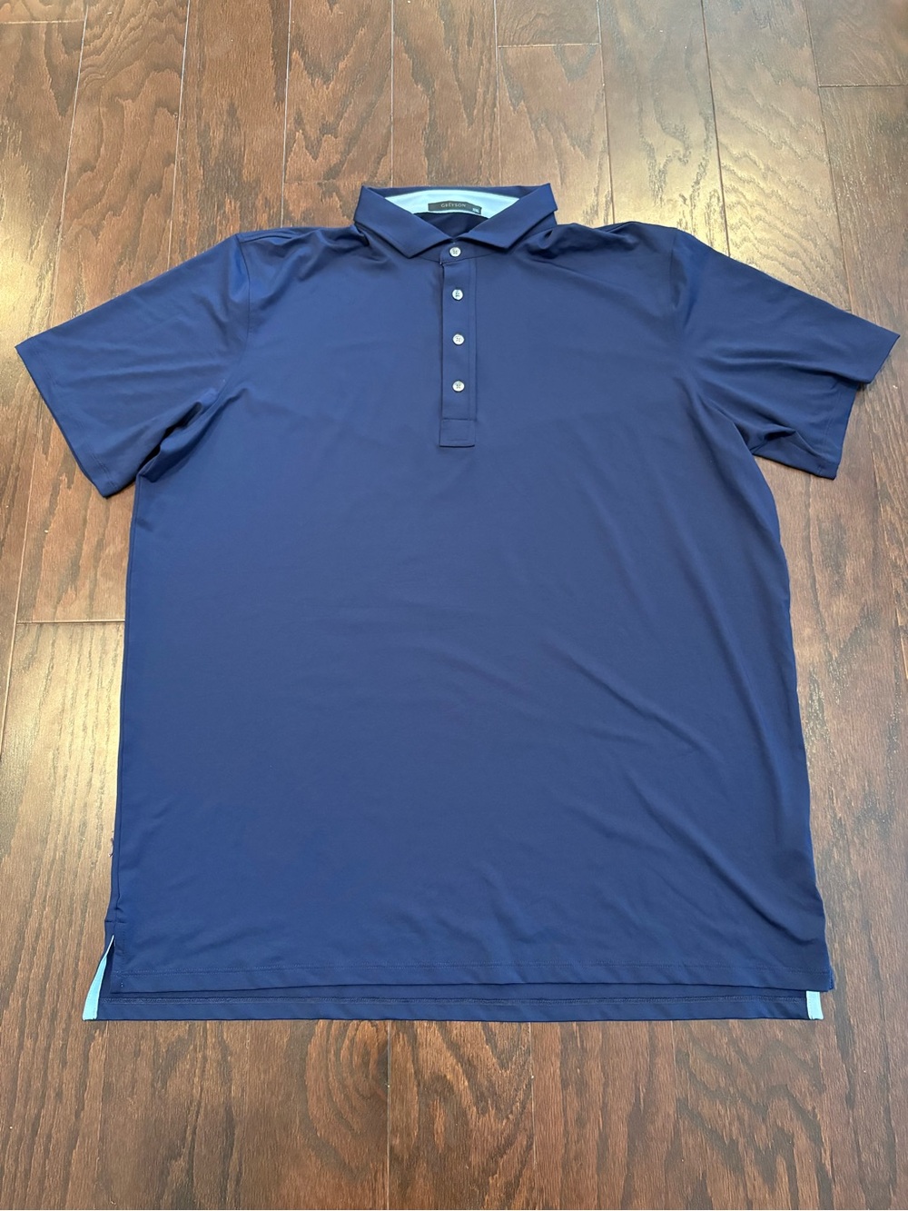 NEW Greyson Men's Solid Navy  Blue Performance Polo with No Logo Size 2XL NWOT